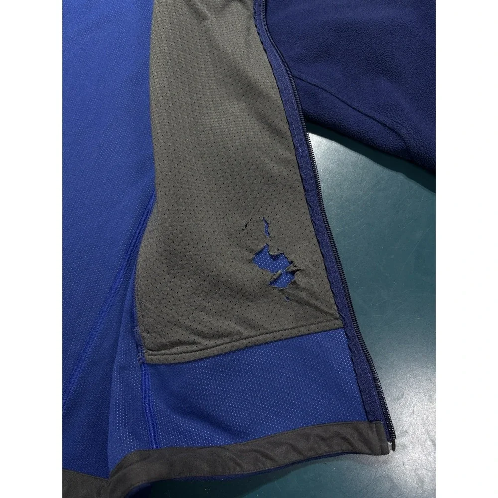 The‎ North Face Jacket Men's Medium Windwall Full Zip Fleece Lined Outdoor Blue